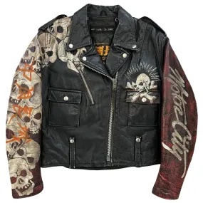 The Great China Wall 'Motor City' Leather Biker Jacket