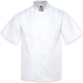 Tibard White Short-Sleeve Classic Chef’s Jacket 2XL