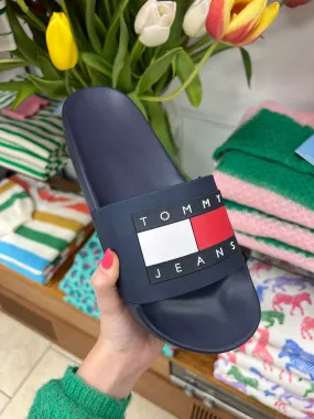 Tommy Jeans Essential Flag Pool Slide - Twilight Navy