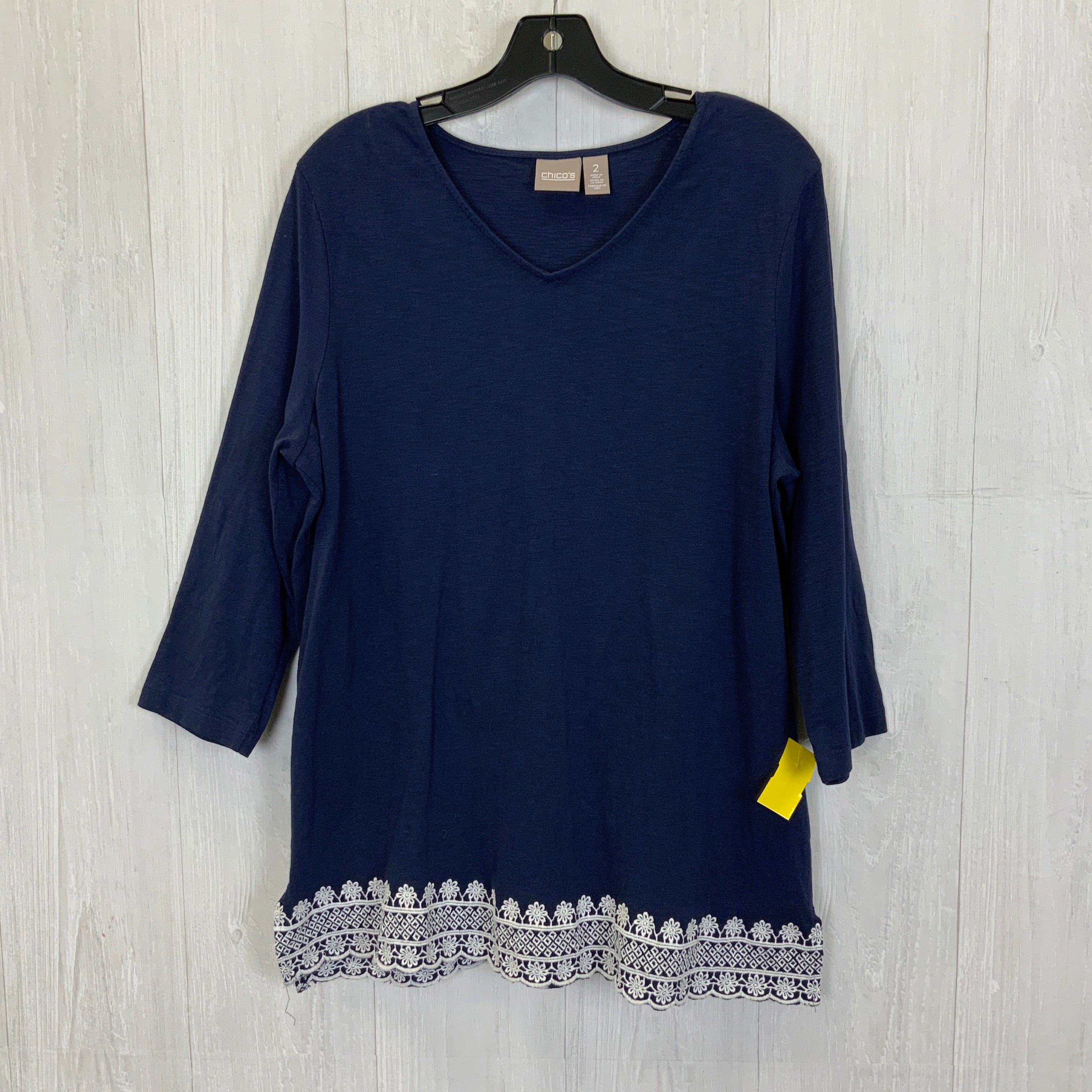 Top 3/4 Sleeve Basic By Chicos  Size: L