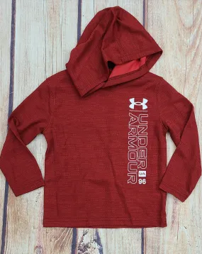 UNDER ARMOUR BOYS WORDMARK TWIST MESH HOODIE RED 621