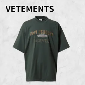 VETEMENTS  |Street Style Cotton Short Sleeves T-Shirts