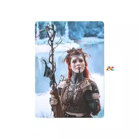 Warrior Woman In The Snow Poker Cards