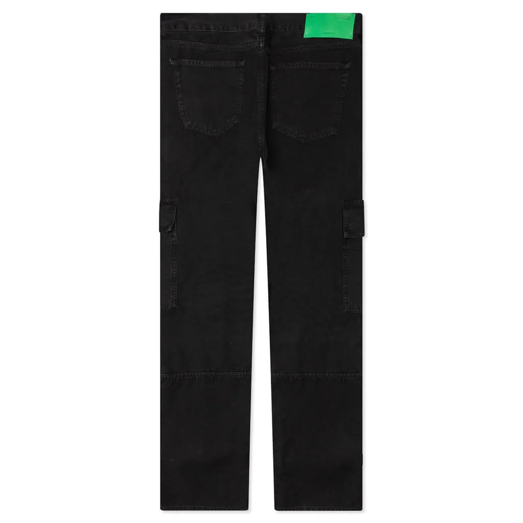 Wave Off Canvas Cargo Pant - Black/Black