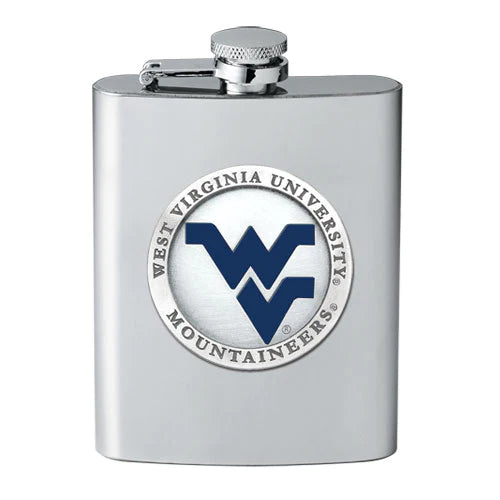 WEST VIRGINIA UNIVERSITY LOGO FLASK