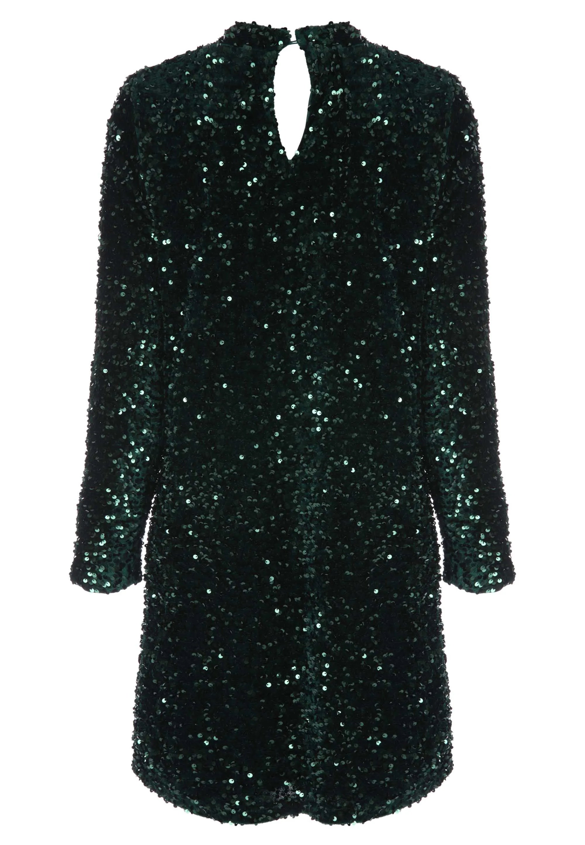 Womens Green Sequin Shift Dress