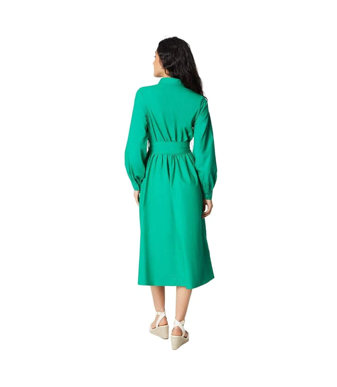 Womens/ladies belted shirt dress green Principles