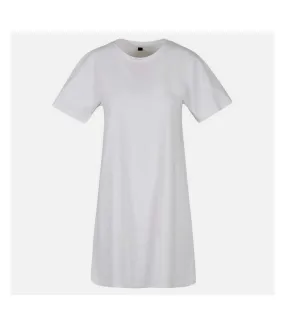 Womens/ladies t-shirt dress white Build Your Brand