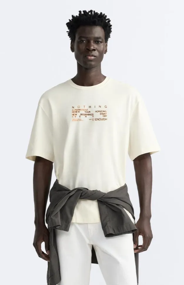 ZARA  |Cotton Short Sleeves T-Shirts